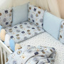Комплект постельного белья Happy night Мордочки усатые голубые