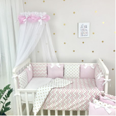 Комплект постельного белья Shine розовый зигзаг