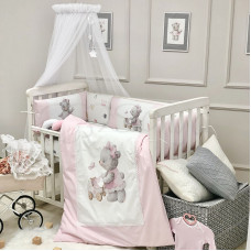 Комплект постельного белья Kids toys Мишка розовый