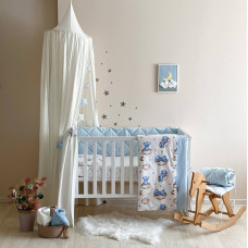 Комплект постельного белья Baby Mix Тедди голубой