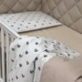 Комплект постельного белья Baby Mix Серо-бежевые сердечки