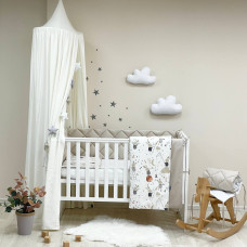 Комплект постельного белья Baby Mix Зайцы на стремянки бежевый