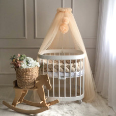 Балдахин С Помпонами персик