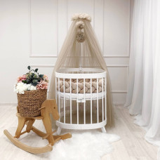 Балдахин С Помпонами капучино