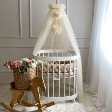 Балдахин С Помпонами ваниль