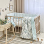 Фенс-бортик муслин с полубубонами нежно-голубой (стандарт)