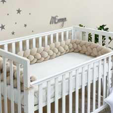 Бортик Коса бежевый 4 плетения (2,2 м)