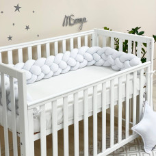 Бортик Коса белый 4 плетения (2,2 м)