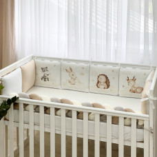 Бортики Арт Дизайн Friends бежевый + простыня стандарт/овал