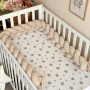 Бортик Коса бежевый (2,2 м, круг или 3 стороны кровати)