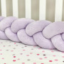Бортик Коса лиловый (2,2 м, круг или 3 стороны кровати)