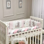 Бортики Kids toys Мишка розовый + простыня стандарт