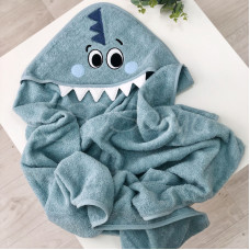 Полотенце-уголок Дино мятное 80х100