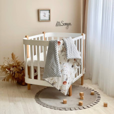 Плед-конверт с одеялом Зайцы на стремянке бежевый 78х100