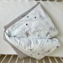 Плед-конверт з ковдрою Baby Dream Коти у хмарах сірі 80х100 см
