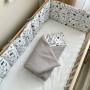 Плед- конверт с одеялом Baby Dream Серые веточки 80х100 см