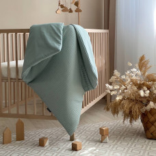 Плед-конверт с одеялом вафля+жатка мята 80х100 см