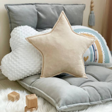 Подушка "Звезда" декор молочная (35х40)