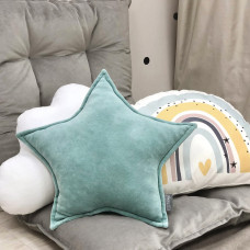 Подушка "Звезда" декор мятная (35х40)