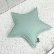 Подушка декор "Звездочка" вафля мята