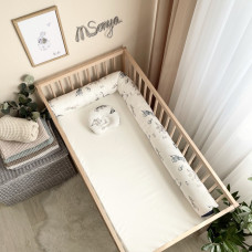 Валик "Nordic" Дино синий 65*30 см