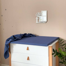 Матрасик на пеленальный столик синий 70х80 см