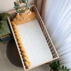 Бортик Коса вафля горчица 120 см