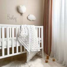 Плед-конверт Shine золото горох 80х100 см