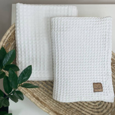 Плед вафля "Греческая" молочный 80х100