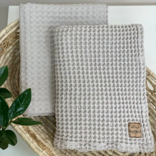 Плед вафля "Греческая" мокко 80х100