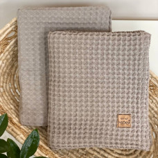 Плед вафля "Греческая" кофе 80х100