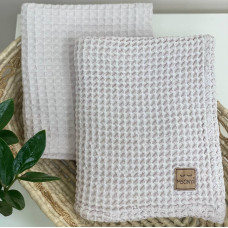 Плед вафля "Греческая" латте 80х100