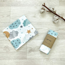 Пеленка фланель Облако мятное 78х100