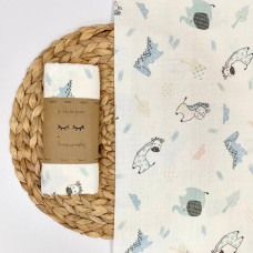 Пеленка муслин Жирафы 78х100