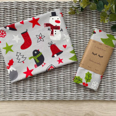 Пеленка бязь Merry Christmas серый 78х100