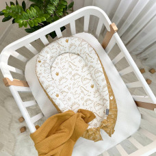 Кокон Baby Design Дино горчица 90*65