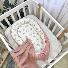 Кокон Baby Design Baby серо-пудровый 90*65