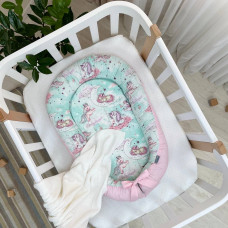 Кокон Shine единорожки (двухсторонний) 90*65