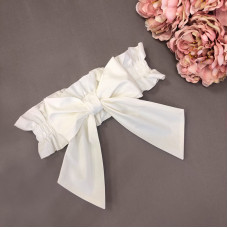 Бант универсальный (резинка) молочный