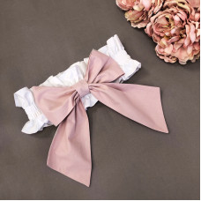 Бант универсальный (резинка) пудра