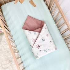 Плед-конверт с одеялом Гортензия пудра