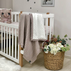 Плед WellSoft коса мокко 80х100