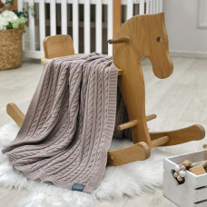 Плед хлопок Коса мокко 80х100