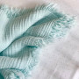 Плед Муслін Жатка з бахромою М'ята 90*105