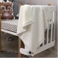 Плед WellSoft Рогожка белый 80х100