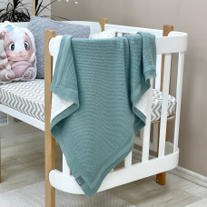 Плед WellSoft Рогожка мята темная 80х100