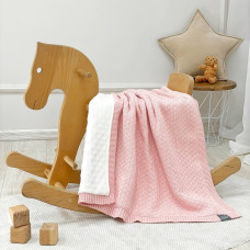 Плед WellSoft Ромб малый персик 80х100