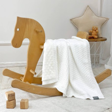 Плед WellSoft Ромб малый белый 80х100