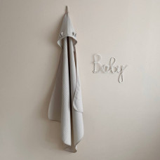 Полотенце-уголок вафля серый 90х100