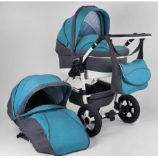 Универсальная коляска 2в1 Victoria Gold SATURN LP Лен, голубая